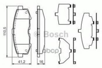 Колодки тормозные задние (4шт.) BOSCH Mazda MPV LW дорестайлинг (1999-2002)