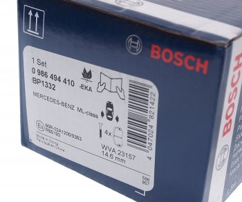 2 999 р. Колодки тормозные MERCEDES (W163) ML230,ML500 задние (4шт.) BOSCH BOSCH 0986494410 (0986494410). Увеличить фотографию 3