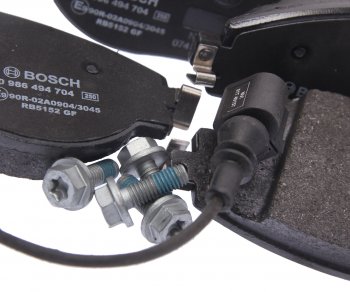 5 249 р. Колодки тормозные AUDI A3 передние (4шт.) BOSCH (0986494704). Увеличить фотографию 2