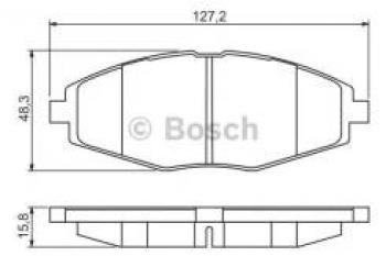 1 149 р. Колодки тормозные передние (4шт.) BOSCH Chevrolet Spark M200,250 (2005-2010). Увеличить фотографию 1