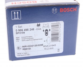 1 559 р. Колодки тормозные передние (4шт.) BOSCH Volkswagen Passat B5 универсал дорестайлинг (1996-2000). Увеличить фотографию 4