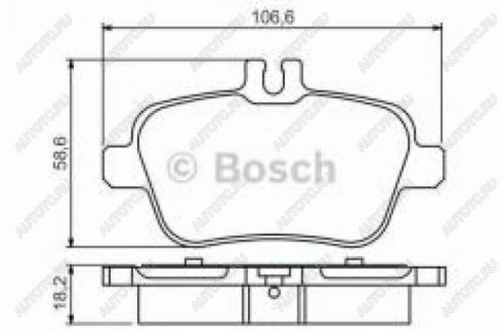 2 299 р. Колодки тормозные задние (4шт.) BOSCH  Mercedes-Benz A class  W176 - B-Class  W246/T246