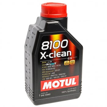 1 399 р. Масло моторное 8100 X-CLEAN C3 5W40 синт 1л MOTUL (102786). Увеличить фотографию 1