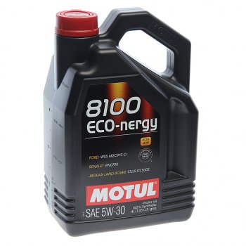 4 999 р. Масло моторное 8100 ECO-NERGY 5W30 синт.4л MOTUL (104257). Увеличить фотографию 1