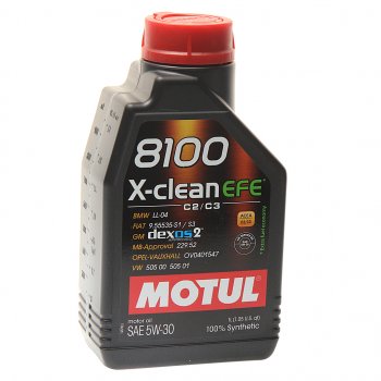 1 229 р. Масло моторное 8100 X-CLEAN EFE 5W30 синт.1л MOTUL (109470). Увеличить фотографию 1