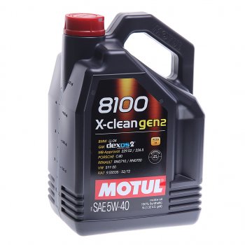 6 449 р. Масло моторное 8100 X-CLEAN GEN2 5W40 синт 5л MOTUL (109762). Увеличить фотографию 1