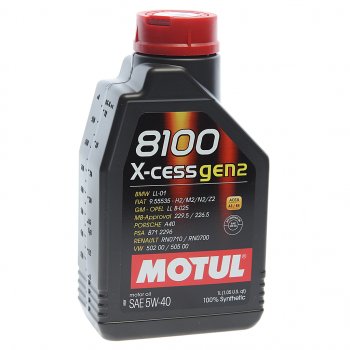 1 339 р. Масло моторное 8100 X-CESS GEN2 5W40 синт.1л MOTUL (111681). Увеличить фотографию 1