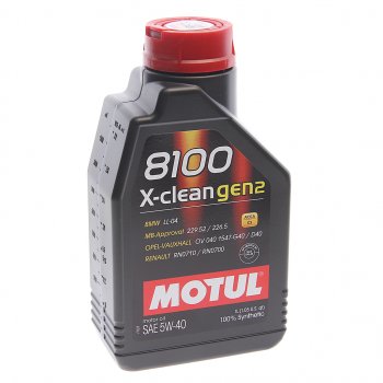 1 359 р. Масло моторное 8100 X-CLEAN GEN2 5W40 синт.1л MOTUL (112118). Увеличить фотографию 1