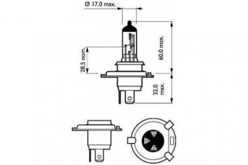 1 499 р. Лампа 12V H4 6055W P43t +60% бокс (2шт.) Visionplus PHILIPS (12342vps2). Увеличить фотографию 4