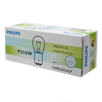 199 р. Лампа 12V P215W BAY15d Long Life Eco Vision PHILIPS (12499llecocp). Увеличить фотографию 1