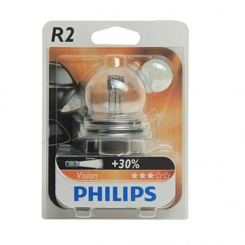 249 р. Лампа 12V R2 4540W P45t-41+30% блистер (1шт.) Vision PHILIPS (12620b1). Увеличить фотографию 1