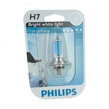 1 449 р. Лампа 12V H7 55W PX26d 4300K блистер (1шт.) Crystal Vision PHILIPS PHILIPS 12972cvb1 (12972cvb1). Увеличить фотографию 1