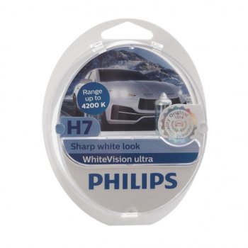 3 579 р. Лампа набор 12V H7 55W+W5WT105 PX26d 4200K бокс (2шт.+2шт.) White Vision Ultra PHILIPS (12972wvu2). Увеличить фотографию 1