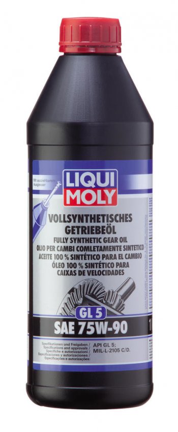 2 879 р. Масло трансмиссионное VOLLSYNTHETISCHES GETRIEBEOIL GL-5 75W90 синт.1л LIQUI MOLY (1414). Увеличить фотографию 1