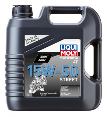 4 999 р. Масло моторное для 4-х тактных двигателей MOTORBIKE 4T STREET 15W50 синт.4л LIQUI MOLY (1689). Увеличить фотографию 1