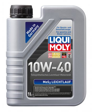 1 699 р. Масло моторное MoS2 LEICHTLAUF 10W40 псинт.1л LIQUI MOLY (1930). Увеличить фотографию 1