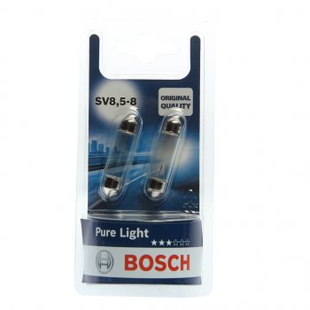 154 р. Лампа 12V C10W SV8.5-8 блистер (2шт.) Pure Light BOSCH (1987301014). Увеличить фотографию 1