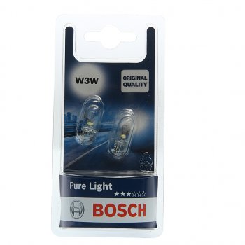 156 р. Лампа 12V W3W W2.1х9.5d блистер (2шт.) Pure Light BOSCH (1987301028). Увеличить фотографию 1