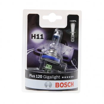 1 059 р. Лампа 12V H11 55W PGJ19-2 +120% блистер (1шт.) Gigalight BOSCH (1987301133). Увеличить фотографию 1