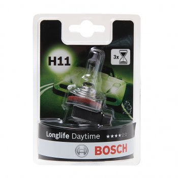 779 р. Лампа 12V H11 55W PGJ19-2 блистер (1шт.) Longlife Daytime BOSCH (1987301340). Увеличить фотографию 1