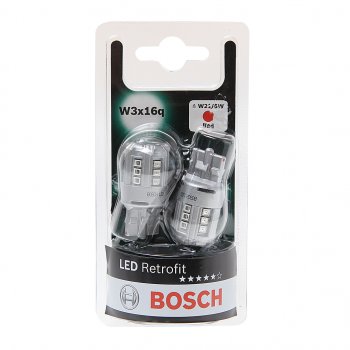 1 599 р. Лампа светодиодная 12V W215W W2.5х16q блистер (2шт.) Retrofit BOSCH (1987301525). Увеличить фотографию 1