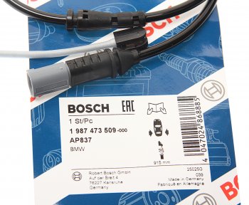 1 139 р. Датчик износа тормозных колодок BMW 5 (F10,F11),6 (F12,F13) задний (1шт.) BOSCH (1987473509). Увеличить фотографию 2