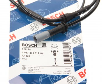 1 199 р. Датчик износа тормозных колодок BMW X3 (F25) передний (1шт.) BOSCH (1987473511). Увеличить фотографию 2