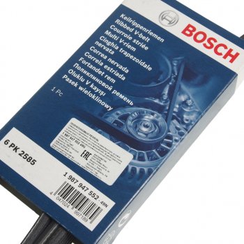 1 859 р. Ремень приводной поликлиновой 6PK2585 BOSCH (1987947552). Увеличить фотографию 2