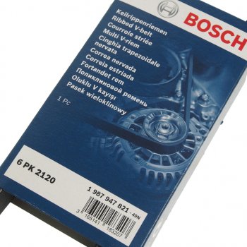 1 239 р. Ремень приводной поликлиновой 6PK2120 BOSCH (1987947821). Увеличить фотографию 2