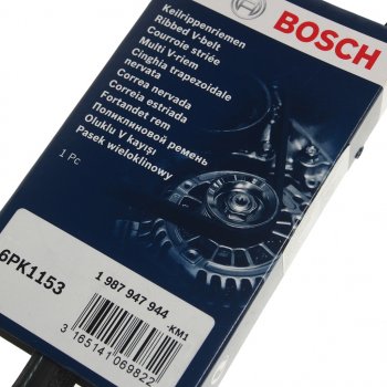 939 р. Ремень приводной поликлиновой 6PK1153 BOSCH BOSCH 1987947944 (1987947944). Увеличить фотографию 2