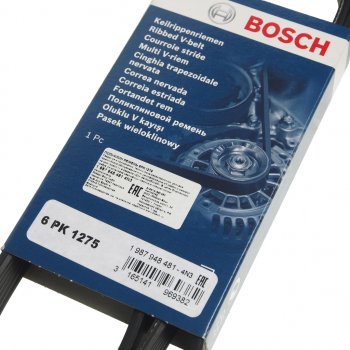 1 669 р. Ремень приводной поликлиновой 6PK1275 ГАЗ,УАЗ дв.405,409 BOSCH (1987948481). Увеличить фотографию 2