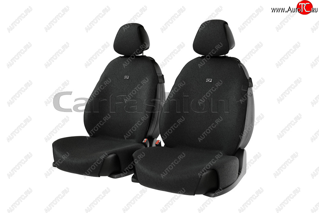 969 р. Универсальные чехлы сидений (майка, 4 предм., полиэстер) Forum Front CARFASHION Renault Megane универсал  рестайлинг (2006-2009) (черные)