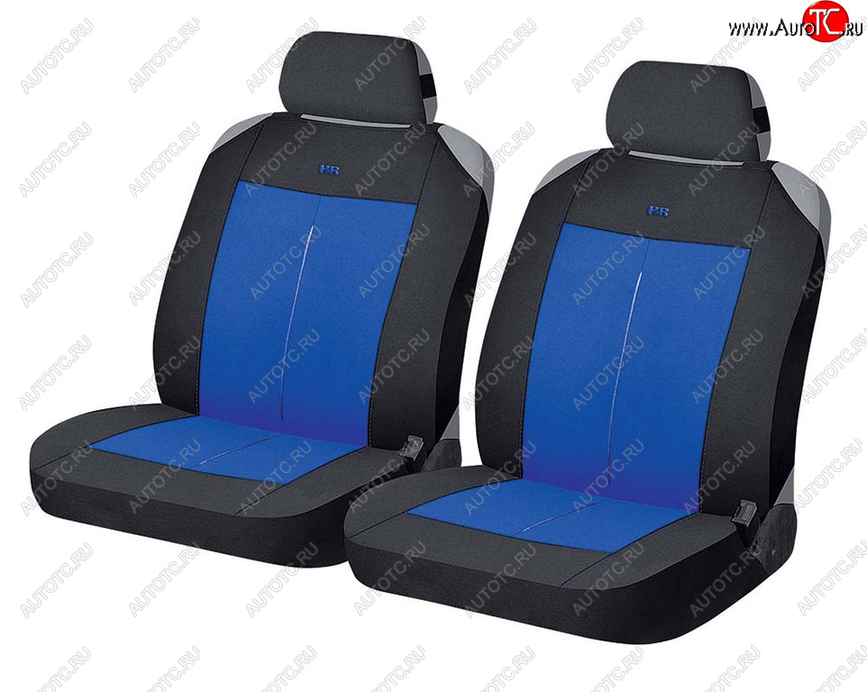 839 р. Универсальные чехлы сидений (майка, 4 предм., полиэстр) Vertical Front CARFASHION Suzuki Aerio RA21S, RC51S седан дорестайлинг (2001-2003) (черно-синие)