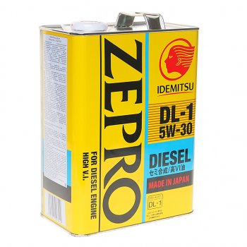 5 849 р. Масло дизельное ZEPRO DIESEL DL-1 5W30 псинт.4л IDEMITSU (2156-004). Увеличить фотографию 1