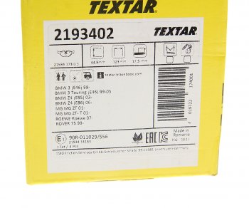 2 899 р. Колодки тормозные BMW E32, E34, E36, Z3 задние (4шт.) TEXTAR TEXTAR 2193402 (2193402). Увеличить фотографию 3