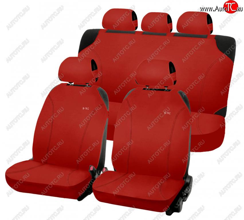 1 269 р. Универсальные чехлы сидений (майка, 4 предм., полиэстер) CARFASHION KIA Cadenza 2 (2017-2024) (красные)