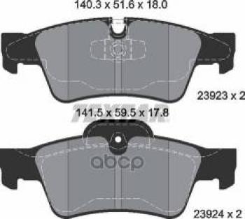 Колодки тормозные задние (4шт.) TEXTAR Mercedes-Benz (Мерседес-Бенс) ML class (Мл)  W164 (2005-2011) W164 дорестайлинг, рестайлинг