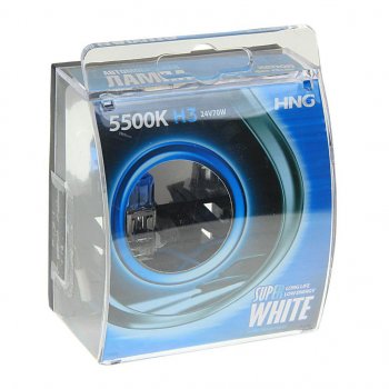 219 р. Лампа 24V H3 70W PK22s 5500К бокс (2шт.) Super White HNG (24370sw2). Увеличить фотографию 1