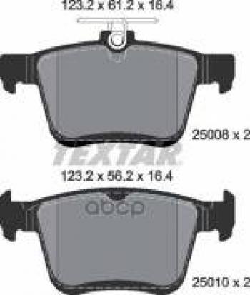 3 599 р. Колодки тормозные задние (4шт.) TEXTAR  Audi A3 ( 8VS седан,  8VA хэтчбэк 5 дв.,  8V1) (2012-2016), Audi TT  8S (2014-2019), Volkswagen Golf  7 (2012-2017). Увеличить фотографию 1