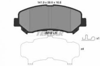 3 799 р. Колодки тормозные передние (4шт.) TEXTAR  Nissan Qashqai  1 - X-trail  2 T31. Увеличить фотографию 1