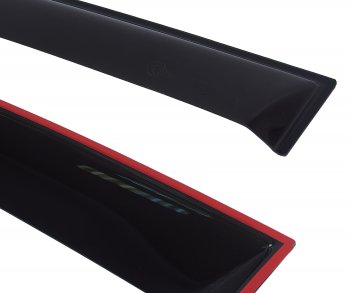 3 399 р. Комплект дефлекторов окон COMFORT  KIA Sportage  3 SL (2010-2014) (черные). Увеличить фотографию 1