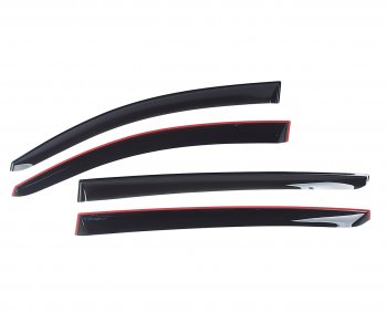 3 399 р. Комплект дефлекторов окон COMFORT  KIA Sportage  3 SL (2010-2014) (черные). Увеличить фотографию 2