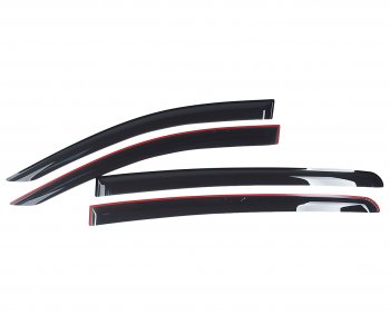 3 399 р. Комплект дефлекторов окон COMFORT  KIA Sportage  3 SL (2014-2016) (черный). Увеличить фотографию 1