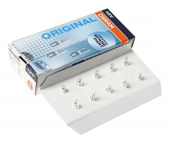 52 р. Лампа 12V W2.3W W2x4.6d OSRAM (2722). Увеличить фотографию 1