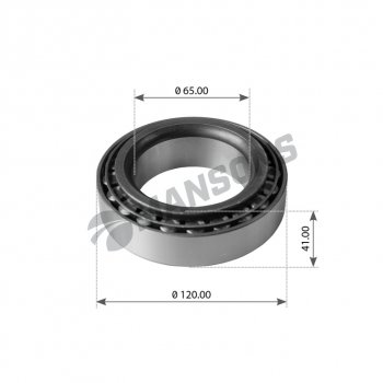 1 869 р. Подшипник ступицы BPW SAF ROR TM наружный (SN420,360,300.10-12т) (41х65х120мм) MANSONS (300.004). Увеличить фотографию 1