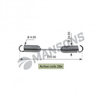 102 р. Пружина BPW колодки тормозной (230x22x3.5) MANSONS (300.343). Увеличить фотографию 1