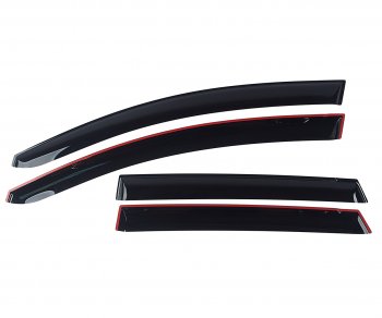 3 399 р. Комплект дефлекторов окон COMFORT  Nissan Murano  2 Z51 (2008-2011) (черные). Увеличить фотографию 3