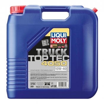 22 699 р. Масло дизельное TOP TEC Truck 4050 10W40 синт.20л LIQUI MOLY (3794). Увеличить фотографию 1