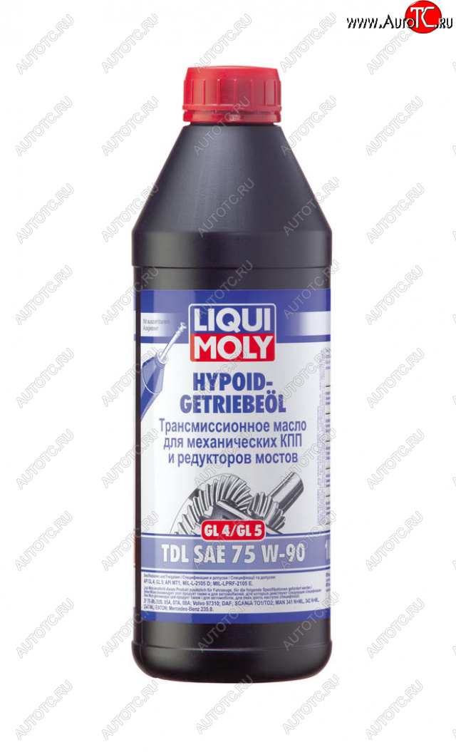 2 359 р. Масло трансмиссионное TDL HYPOID-GETRIEBEOIL GL45 75W90 псинт.1л LIQUI MOLY (3945)