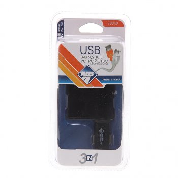 699 р. Разветвитель прикуривателя 1-но гнездовой 12-24V 2USB 2.1A NOVA BRIGHT (39939). Увеличить фотографию 1